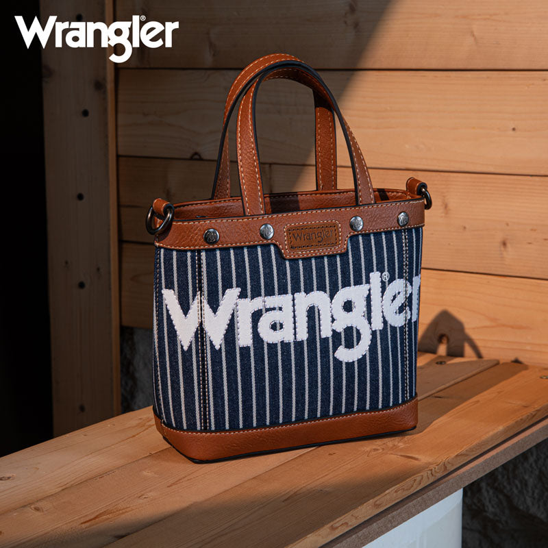 Wrangler Leather Trim Canva Crossbody Bag