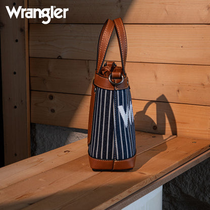 Wrangler Leather Trim Canva Crossbody Bag