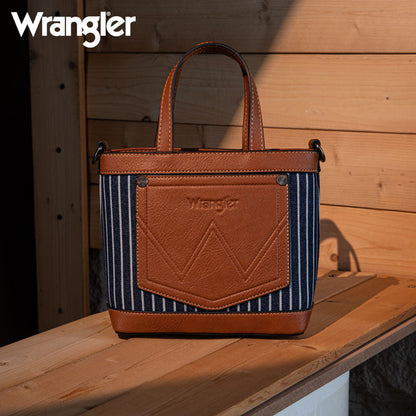 Wrangler Leather Trim Canva Crossbody Bag