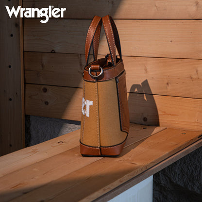 Wrangler Leather Trim Canva Crossbody Bag