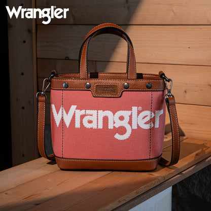 Wrangler Leather Trim Canva Crossbody Bag