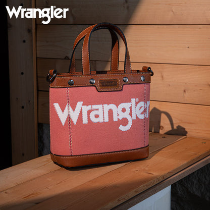 Wrangler Leather Trim Canva Crossbody Bag