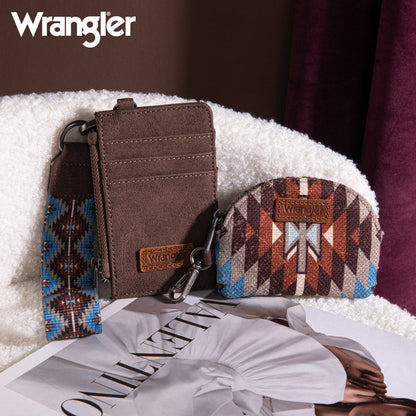 Wrangler Aztec Embroidered Whipstitch Canvas Tote Bag