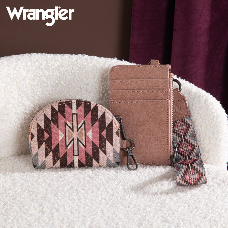 Wrangler Aztec Embroidered Whipstitch Canvas Tote Bag