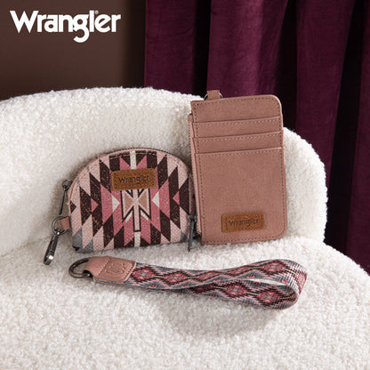 Wrangler Aztec Embroidered Whipstitch Canvas Tote Bag