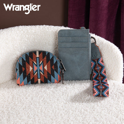 Wrangler Aztec Embroidered Whipstitch Canvas Tote Bag