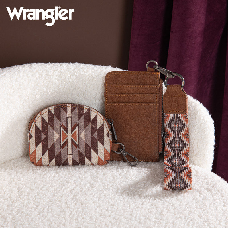 Wrangler Aztec Embroidered Whipstitch Canvas Tote Bag