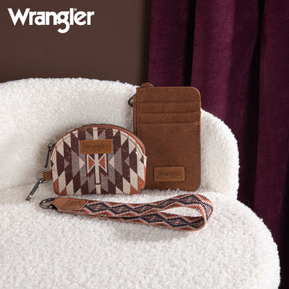 Wrangler Aztec Embroidered Whipstitch Canvas Tote Bag