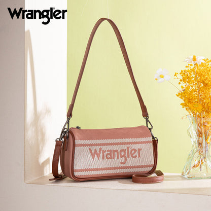 Wrangler Leather Trim Canva Crossbody Bag