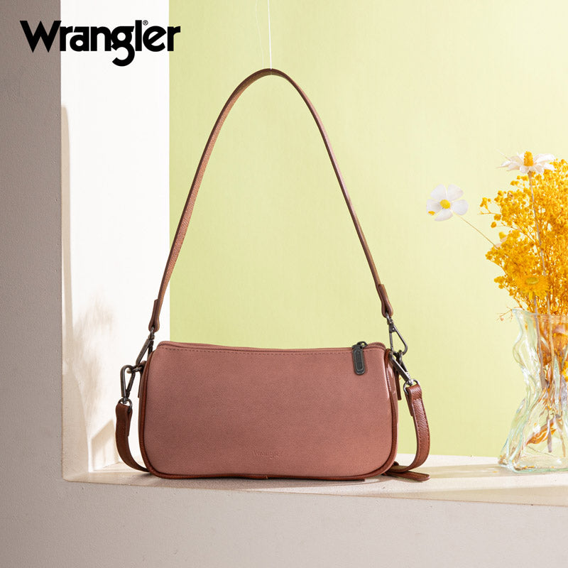 Wrangler Leather Trim Canva Crossbody Bag