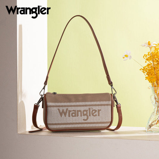 Wrangler Leather Trim Canva Crossbody Bag