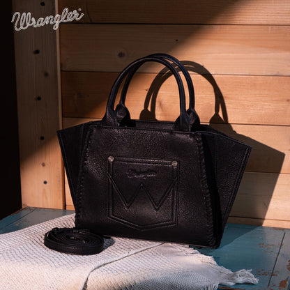 Wrangler Embroidered Boot Scroll Tote Bag