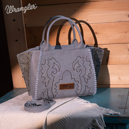 Wrangler Embroidered Boot Scroll Tote Bag