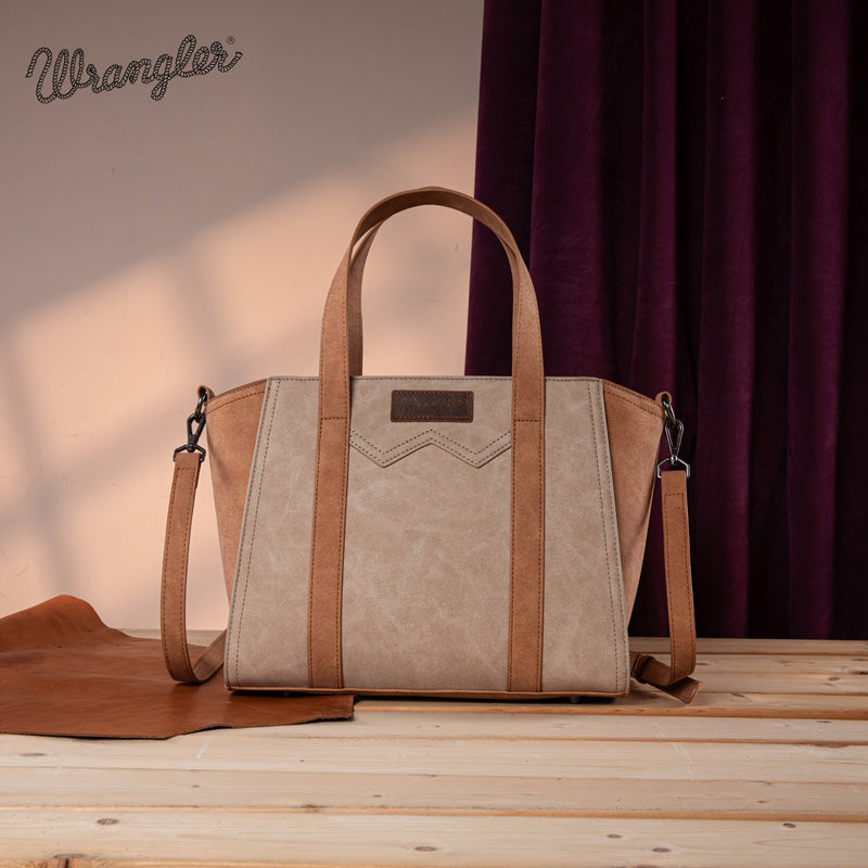 Wrangler Color Block Western Tote Bag