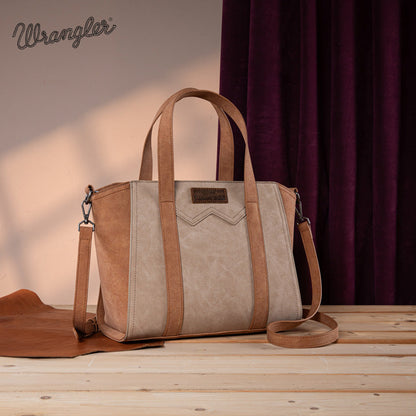 Wrangler Color Block Western Tote Bag