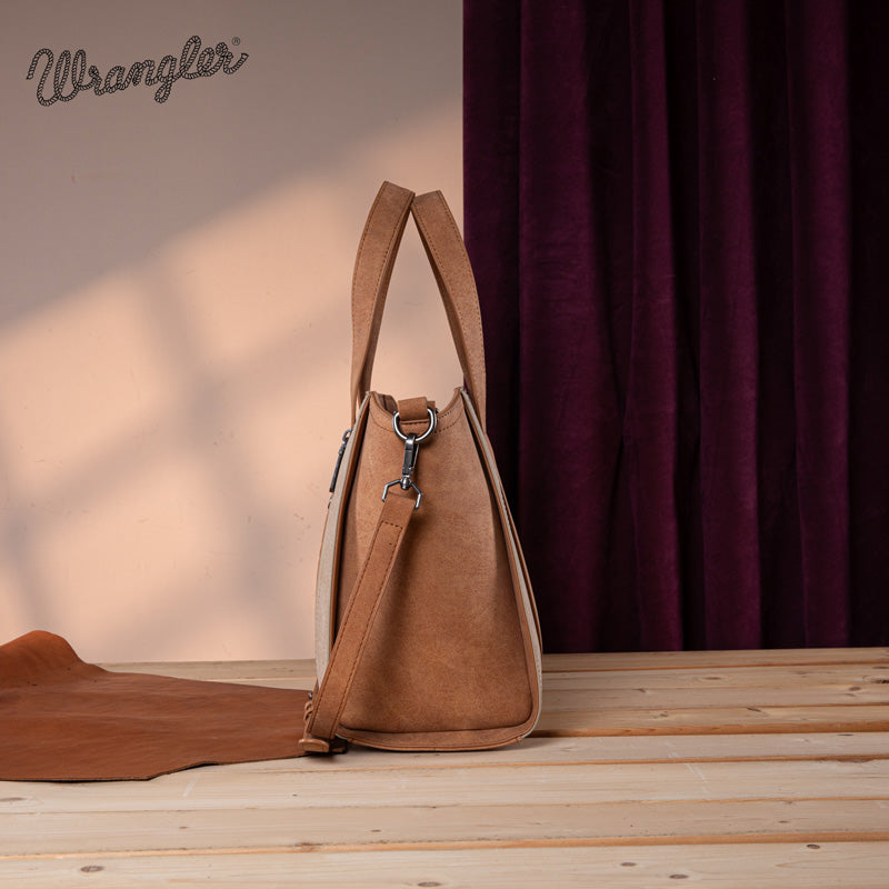 Wrangler Color Block Western Tote Bag