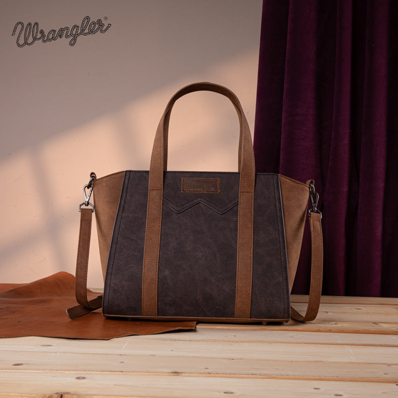 Wrangler Color Block Western Tote Bag