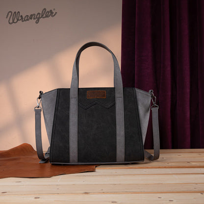 Wrangler Color Block Western Tote Bag