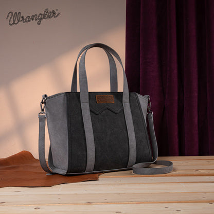 Wrangler Color Block Western Tote Bag