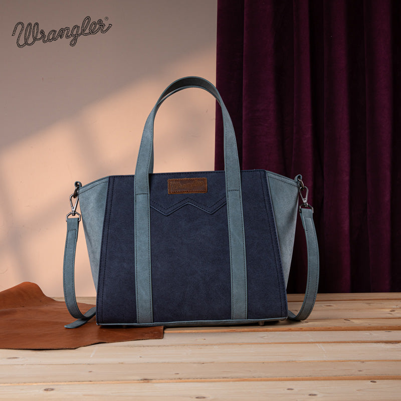 Wrangler Color Block Western Tote Bag