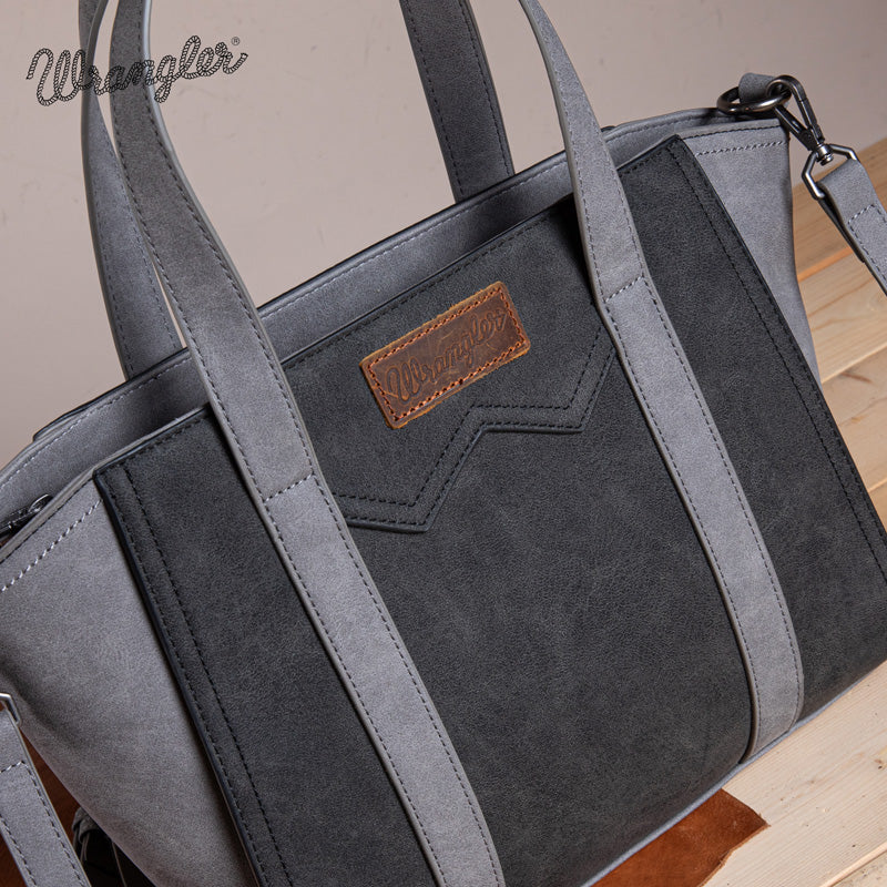 Wrangler Color Block Western Tote Bag