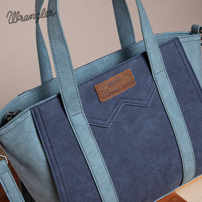 Wrangler Color Block Western Tote Bag