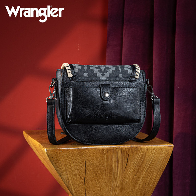 Wrangler Aztec Print Tassel Crossbody Bag