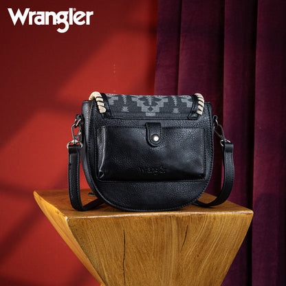 Wrangler Aztec Print Tassel Crossbody Bag