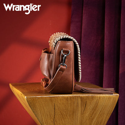 Wrangler Aztec Print Tassel Crossbody Bag