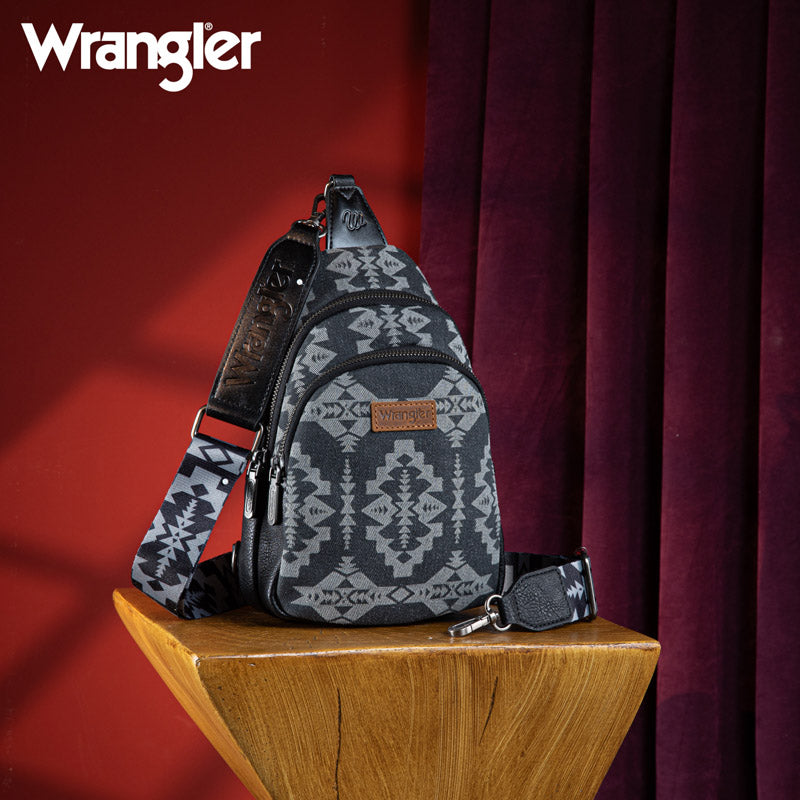 Wrangler Aztec Print Sling Bag