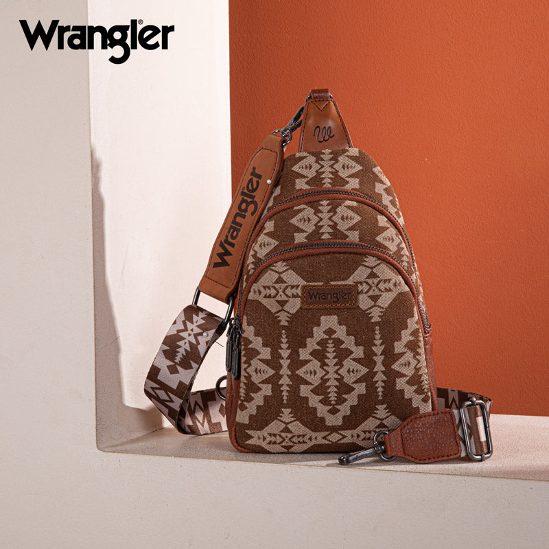 Wrangler Aztec Print Sling Bag