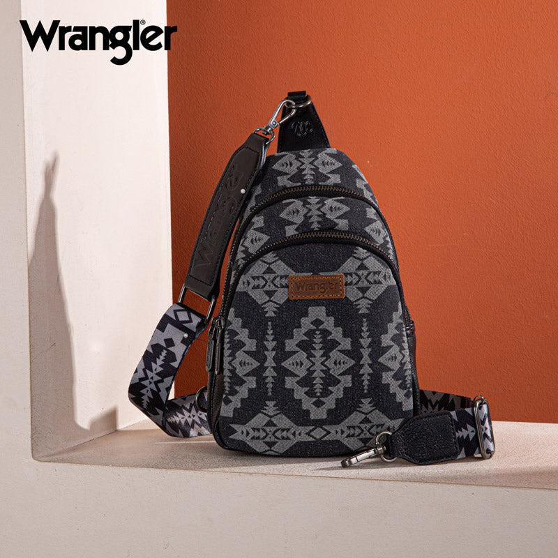 Wrangler Aztec Print Sling Bag