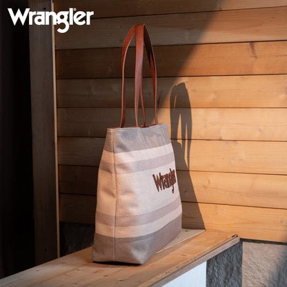 Wrangler Striped Canvas Tote Bag