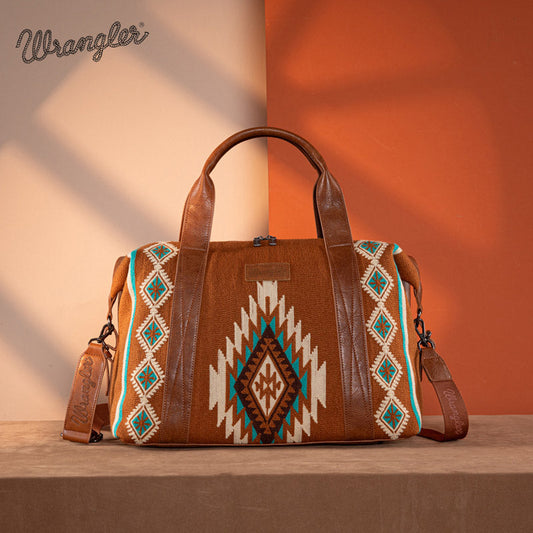 Wrangler Aztec Knitted Duffle Bag