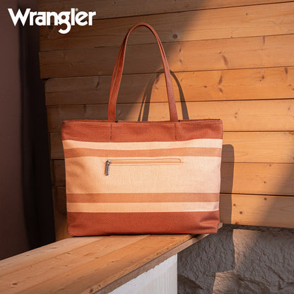 Wrangler Striped Canvas Tote Bag