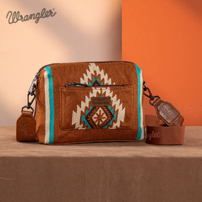 Wrangler Aztec Knitted Crossbody Purse