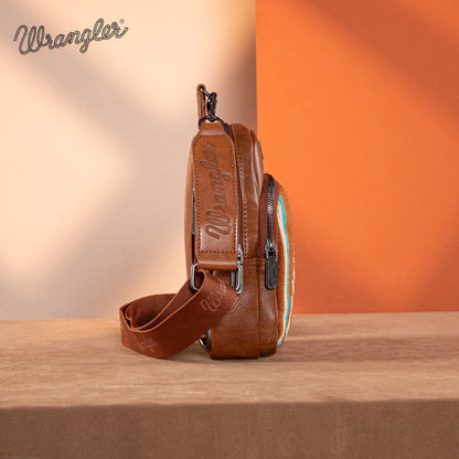 Wrangler Aztec Knitted Sling Bag