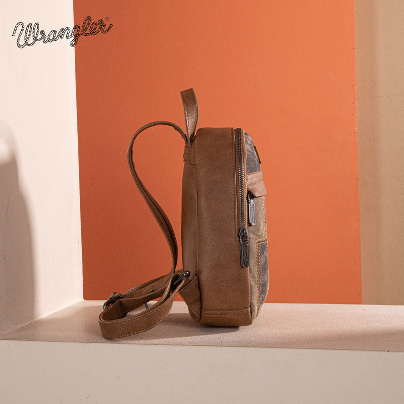 Wrangler Denim-textured Sling Bag