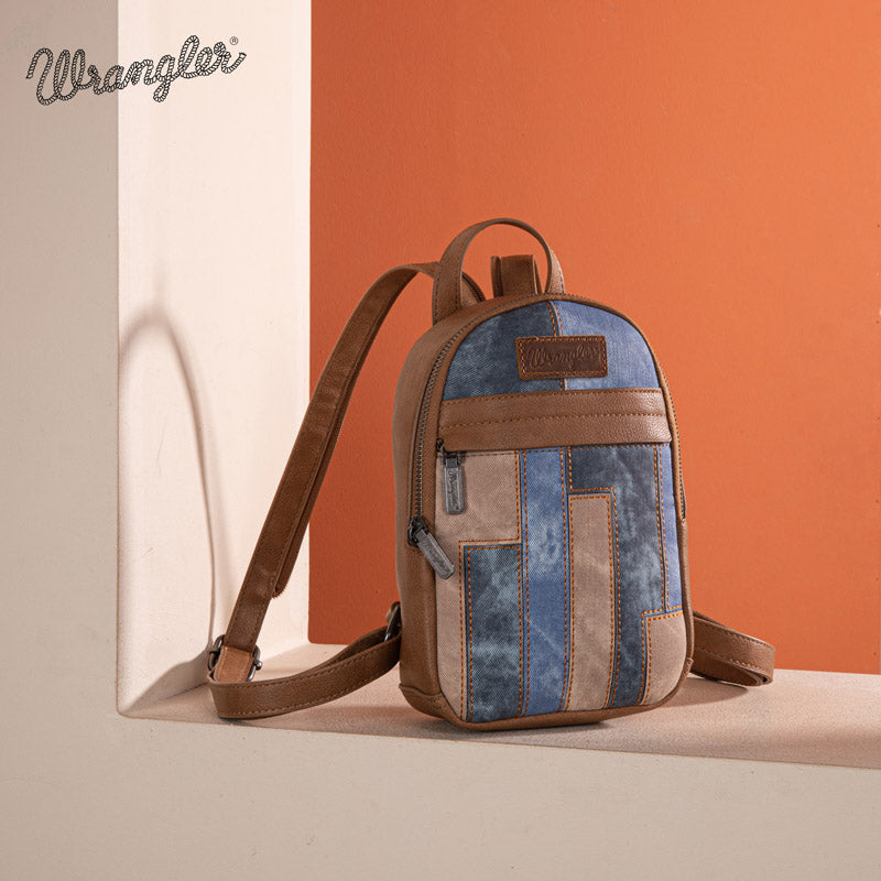 Wrangler Denim-textured Sling Bag