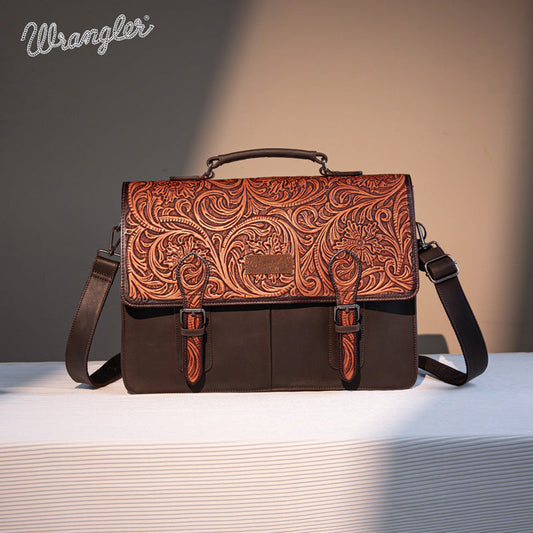 Wrangler Genuine Leather Messenger Bag