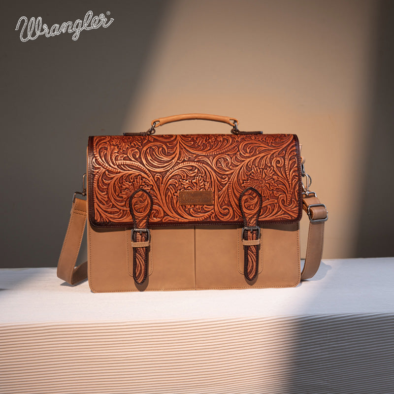 Wrangler Genuine Leather Messenger Bag