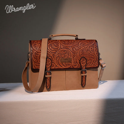 Wrangler Genuine Leather Messenger Bag