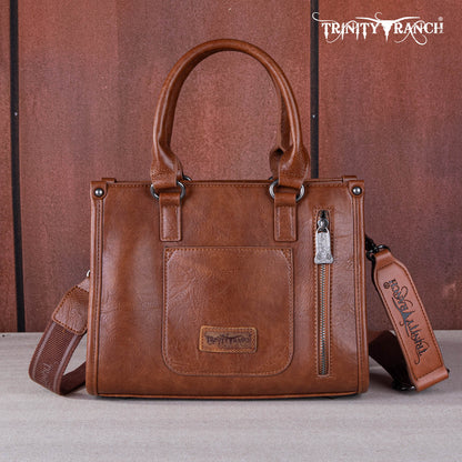 Trinity Ranch Floral Tooled Concealed Carry Tote/Crossbody