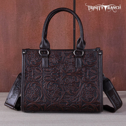 Trinity Ranch Floral Tooled Concealed Carry Tote/Crossbody