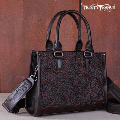 Trinity Ranch Floral Tooled Concealed Carry Tote/Crossbody