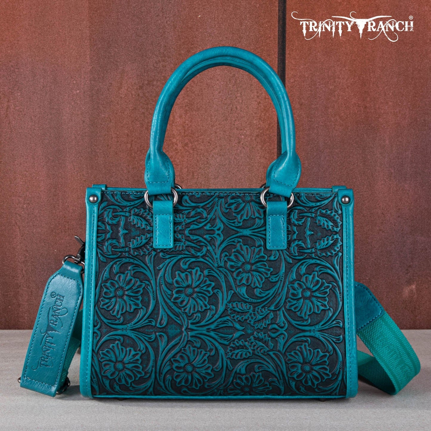 Trinity Ranch Floral Tooled Concealed Carry Tote/Crossbody