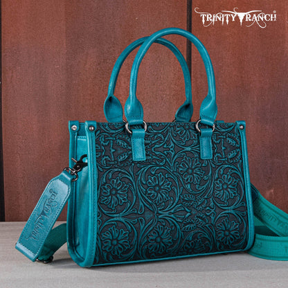 Trinity Ranch Floral Tooled Concealed Carry Tote/Crossbody