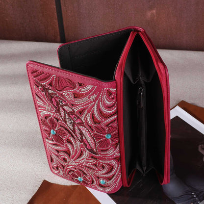 Montana West Embroidered Floral Cut-out Cut-out Collection Wallet