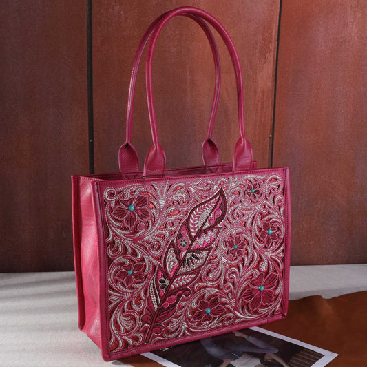 Montana West Embroidered Floral Cut-out Collection Concealed Carry Tote