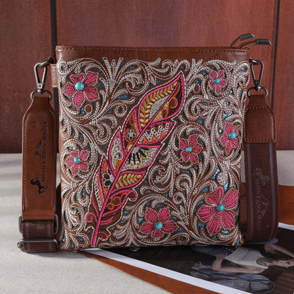 Montana West Embroidered Floral Cut-out Collection Concealed Carry Crossbody